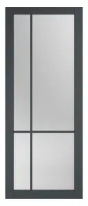 SlimLine deur FA 2574 SL | Zwart gegrond - Met gelaagd mat glas
