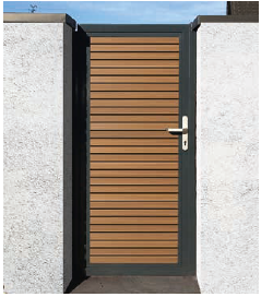 Boston aluminium opvulbaar poortframe 98x183cm RAL9005 incl. geïntegreerd slot