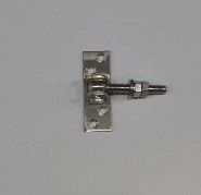 * Luxe poortbeslag - plaat 120x40x5mm + bout M14 Verzinkt