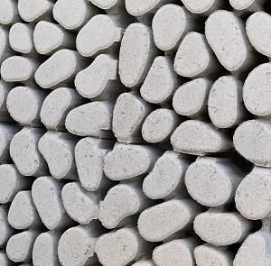 Keigrassteen 45x45x10 cm grijs - 6 stuks per laag