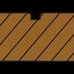 Bangkirai 21x145mm terrasplank glad/grof L 244cm P100 KD18 +/-2% Premium FCQ