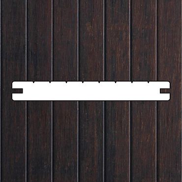 Thermo Bamboe Melody 18x103mm dark - L186 cm - grof/glad-Woca olie clip - kops tong + groe