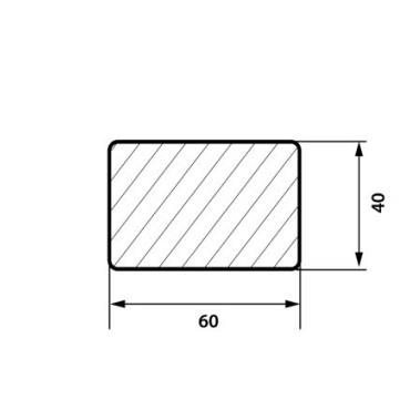 Robinia 40x60mm L=3.00m glad fingerjoint gelamineerd P418 KD12% +/- 2 FAS FCQ Fingerjoint 45°