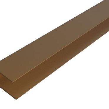 Alu WEO Essential Gardenwall F-profiel Teak 35x45mm L-300 cm RAL8024