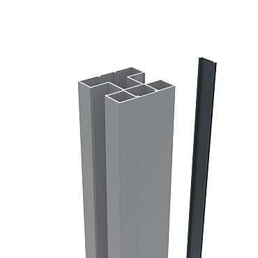 Boston aluminium Afwerkings/Klikprofiel 6x24mm L-190cm RAL7016 tbv alu H paal L-190cm