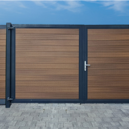 Boston maatwerk Dubbele poort groot max (B) 400cm (H) 200cm incl insteekslot