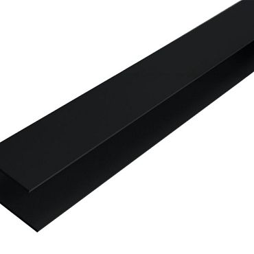 WEO35-60 Alu F-profiel Ebony Black L-300cm 65x80mm  - RAL9005