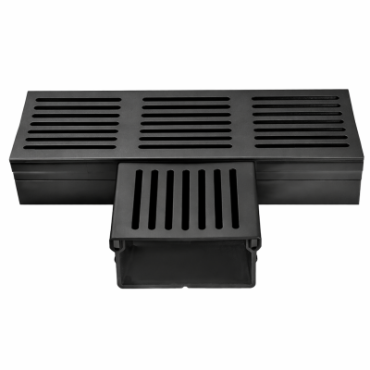 U-Drain goot 5hg x 10br | T-Stuk/koppelstuk zwart