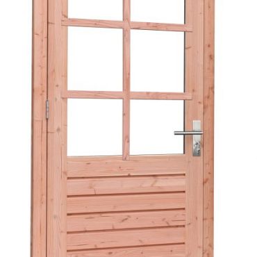 1022827 - Douglas enkele 6-ruits glasdeur Prestige met dubbelglas, linksdraaiend, 109 x 221 cm, onbe