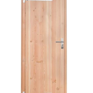 1022822 - Douglas enkele dichte deur linksdraaiend, 90 x 201 cm, incl. kozijn, onbehandeld.