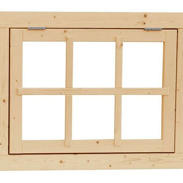 1001887 - Douglas 6-ruits uitzetraam, 89,8 x 70,3 cm, onbehandeld.