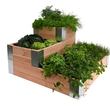 Douglas minigarden hoekmodel 100 x 100 x 60 cm, onbehandeld.