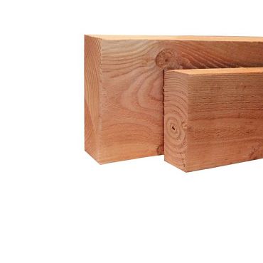 Douglas gesch gording 4,5 x 12 x 400 cm, groen geimpregneerd.