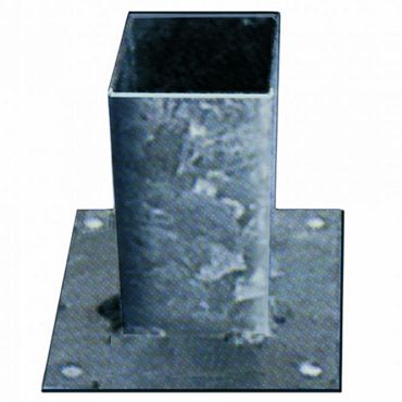 # Vloerpaalhouder verzinkt 12 x 12 cm.