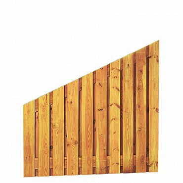 # Grenen gesch plankenscherm 21-planks 17 mm, 180 x 180/90 cm, verticaal recht aflopend, groen g