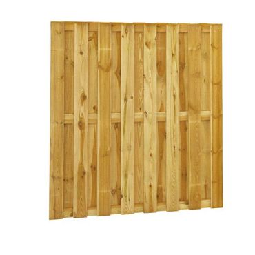 # Grenen gesch plankenscherm 18-planks 15 mm, 179 x 179 cm, recht, groen ge?mpregneerd.