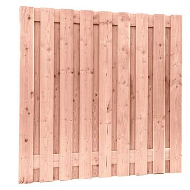 Douglas gesch plankenscherm 19-pl | 1,6x14 cm, 180 x 180 cm, onbehandeld.