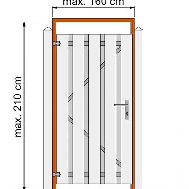# Tuindeurkozijn douglas met aanslaglat, max. 160 cm br