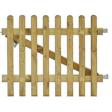 Excellent poort inclusief klinkset, 100 x 80 cm, groen geimpregneerd.