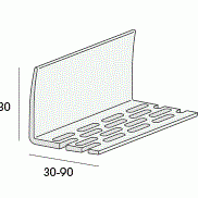 Hoekprofiel geperforeerd zwart 30x30  mm - Lengte 300cm