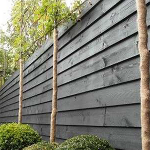 # Vuren Zweeds rabat 10/24x197mm 300 cm - Zwart gespoten