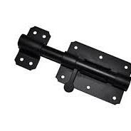 * Blackline plaatgrendel 100x70mm zwart gepoedercoat