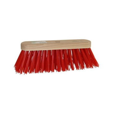 * Bezem rood pvc 30cm afgerond z stok  131020