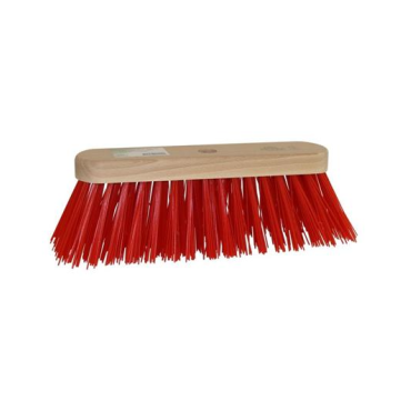 * Bezem 131020 rood pvc 30cm afgerond z stok