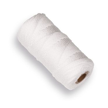 * Metselkoord nylon wit rol 200m