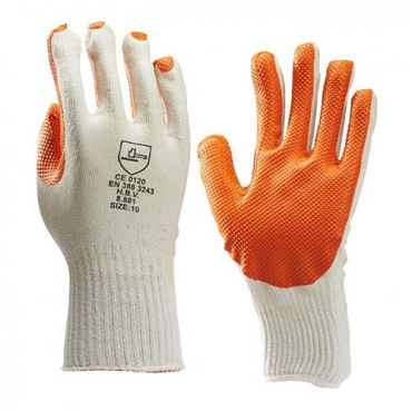 * Oranje handschoen latex model prevent
