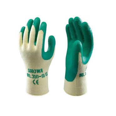 * Groene latex handschoen showa 310 grip L