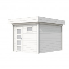 Vuren Topvision Tapuit, 300 x 300 cm, wit gespoten.