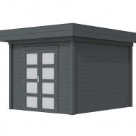 Vuren Topvision Bosuil, 300 x 300 cm, antraciet gespoten.