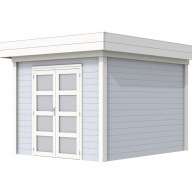 Vuren Topvision Bosuil, 300 x 300 cm, wanden lichtgrijs en basis wit.