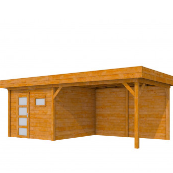 Douglas Topvision Premium Raaf, 298 x 298 en luifel 400 cm, transparant gespoten.