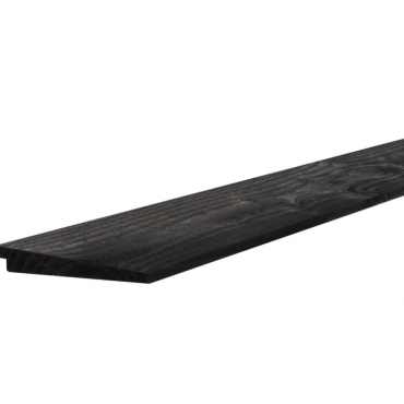 Douglas Zweeds rabat, 1,0-2,1 x 16,5 x 400 cm, zwart gedompeld