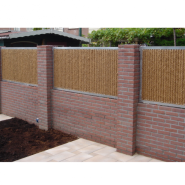 Kokowall half tuinscherm horizontaal 180 x 90cm (bxh) ï32mm verzinkt stalen u-frame 40-35-1,25mm