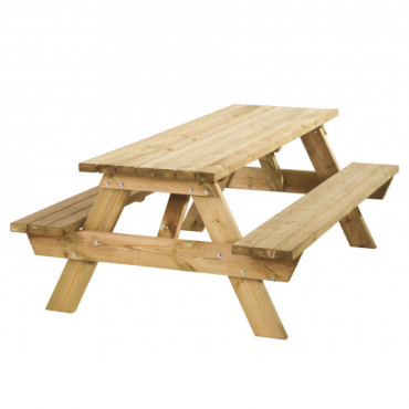 Picknicktafel Bobito, 42 mm dik, bladmaat 220 x 71 cm.