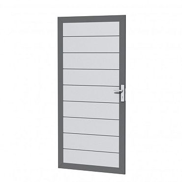 Aluminium deur lichtgrijs 90x183 cm