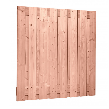 Douglas gesch plankenscherm 17-pl | 1,8x16 cm, 180 x 180 cm, onbehandeld.