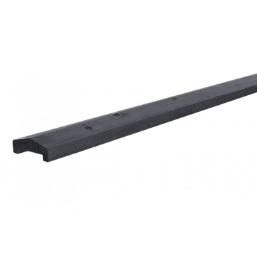 # Grenen gesch afdekkap ZWART met sponning (6,1 cm) 3,5 x 8,5 x 180 cm t.b.v. rechtscherm, zwart ged
