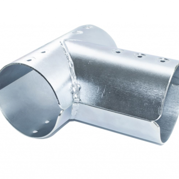 * Verbindingsset - 3-weg / T-Stuk - tbv palissade diam. 10cm gegalvaniseerd