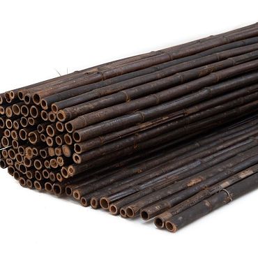 # Bamboescherm op rol 180 x 180 cm, zwart.