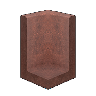 Hoek L-Element 40x30x30 cm Roestbruin (hxbxd)