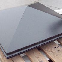 Paalmuts met sierrand 24 x 24 cm, gecoat zwart