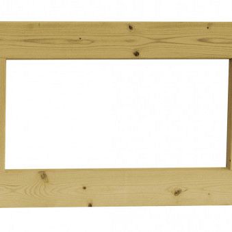 Vuren vast raam met helder glas, 72 x 45 cm, groen ge#mpregneerd.