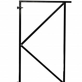 Verstelbaar stalen poortframe 100x155cm - bxh - zwart gecoat.