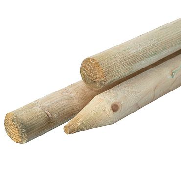 # TC Ronde paal, Ø6 x 100 cm, gepunt