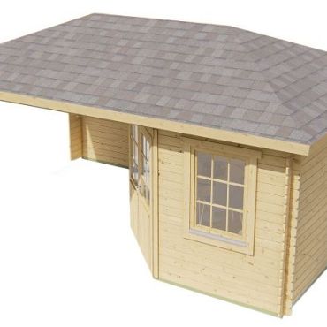 Blokhut - Tuinhuis Christoffer | 28 mm | vuren bruin geïmpregneerd