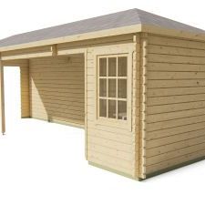 Blokhut - Tuinhuis Gretel | 44 mm | vuren bruin geïmpregneerd